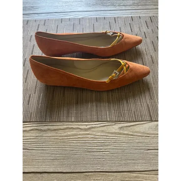 prada orange suede kitten heel - Picture 3 of 7